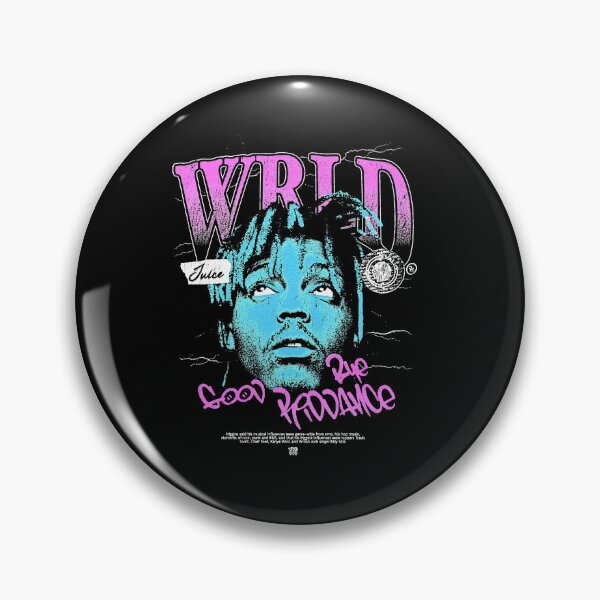 Item preview, Retrato de neón de Juice WRLD, grafiti, texto, estética retro designed and sold by dragonmaid269.