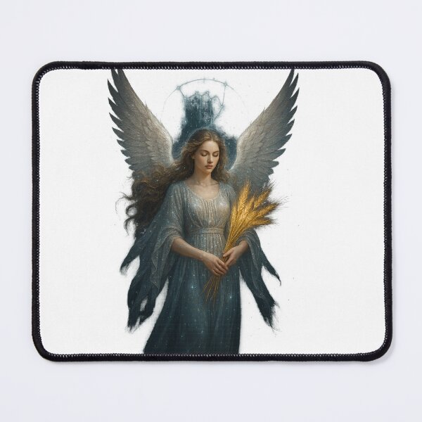 Item preview, Virgo Celestial Maiden Angelic Wings Cosmic Glow T-Shirt designed and sold by VandalMuse.