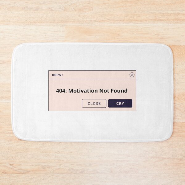 Item preview, 404 Motivation Not Found | Funny Error Message Design for Programmers, Students & Work Humor | Tech Support Gift designed and sold by Amalzaki.