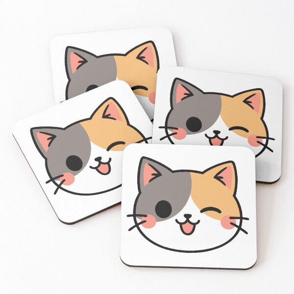 Item preview, Winking Calico Cat Face designed and sold by AtanichiStore.
