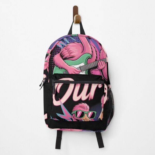 Item preview, Our Flock Rocks Retro Flamingos For Rock Band Lovers 80S Vibes designed and sold by JAMESCARAFELLI.