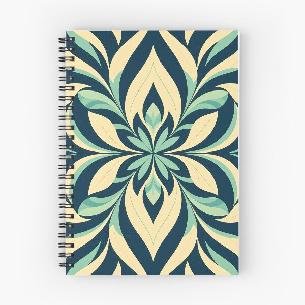 Item preview, Blue, Flowers & Leaves, Abstract Artistic Stylize, Symmetrical Repeated Texture Pattern (image size 8320x12480) designed and sold by Digital-Davinci.