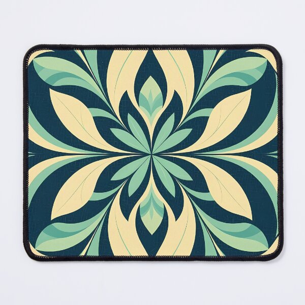 Item preview, Blue, Flowers & Leaves, Abstract Artistic Stylize, Symmetrical Repeated Texture Pattern (image size 8320x12480) designed and sold by Digital-Davinci.