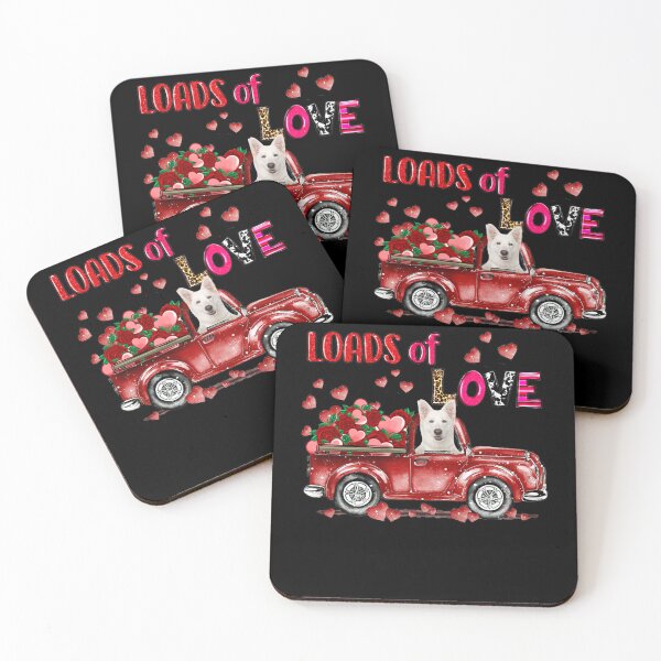 Item preview, Cute White German Shepherd Dog Driving Red Truck Happy designed and sold by brntcoff1.