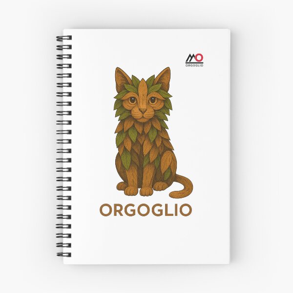 Item preview, ORGOGLIO – Gatto in Foglie (stile ricamo)  ORGOGLIO – Leaf Cat (embroidered style) designed and sold by M-Orgoglio.