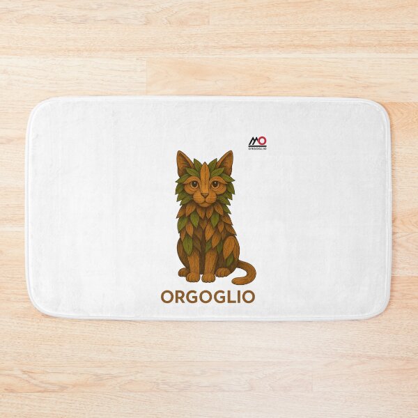 Item preview, ORGOGLIO – Gatto in Foglie (stile ricamo)  ORGOGLIO – Leaf Cat (embroidered style) designed and sold by M-Orgoglio.