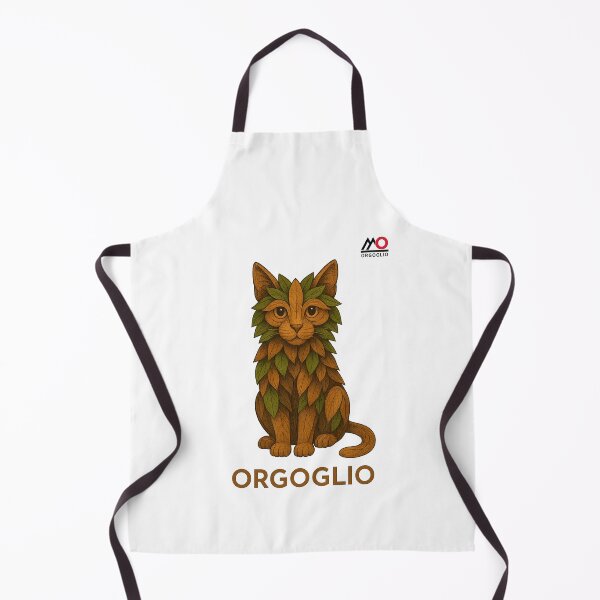Item preview, ORGOGLIO – Gatto in Foglie (stile ricamo)  ORGOGLIO – Leaf Cat (embroidered style) designed and sold by M-Orgoglio.