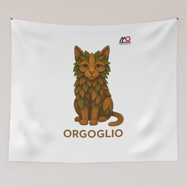 Item preview, ORGOGLIO – Gatto in Foglie (stile ricamo)  ORGOGLIO – Leaf Cat (embroidered style) designed and sold by M-Orgoglio.