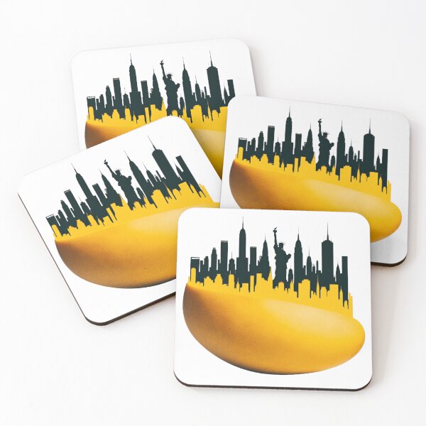 Item preview, Creative Fusion of Mango and Urban Skyline Silhouette Against Black Background designed and sold by KanDa-Shop.