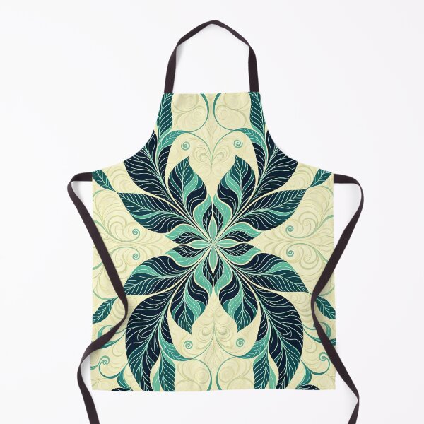 Item preview, Blue, Flowers & Leaves, Abstract Artistic Stylize, Symmetrical Repeated Texture Pattern (image size 8320x12480) designed and sold by Digital-Davinci.