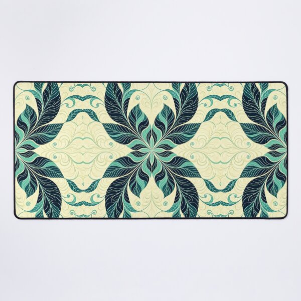 Item preview, Blue, Flowers & Leaves, Abstract Artistic Stylize, Symmetrical Repeated Texture Pattern (image size 8320x12480) designed and sold by Digital-Davinci.