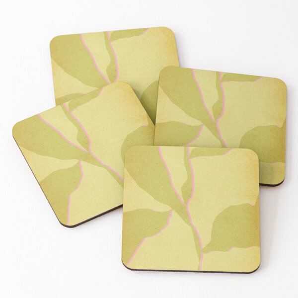 Item preview, Abstract green and pink botanical pattern designed and sold by WhalesWay.