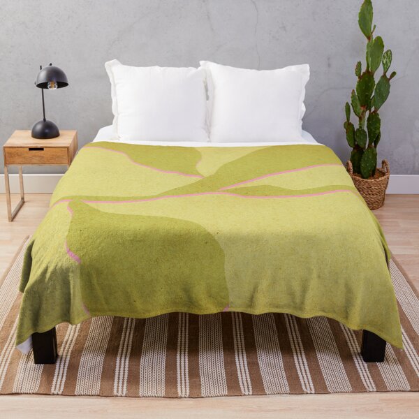 Item preview, Abstract green and pink botanical pattern designed and sold by WhalesWay.