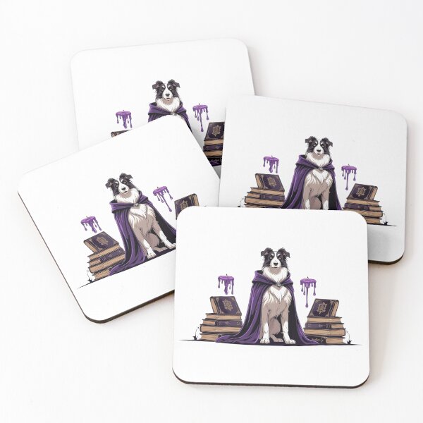 Item preview, Gothic Collie with purple coat and magical books designed and sold by StormArte.