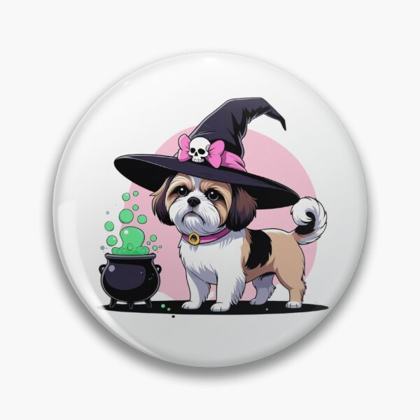 Item preview, Shih Tzu Magic Witch with Cauldron designed and sold by StormArte.