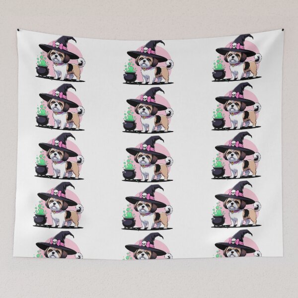 Item preview, Shih Tzu Magic Witch with Cauldron designed and sold by StormArte.