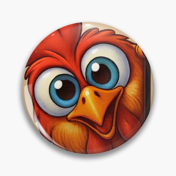 Item preview, Made You Look! Bold Cartoon Chicken Illustration with 3D Text – Funny Poultry Graphic Art designed and sold by AnTartstudios.