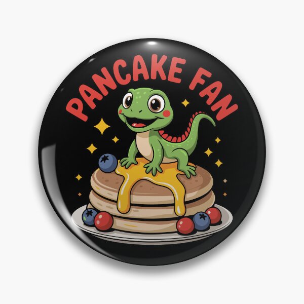 Item preview, Kawaii Lizard with Pancake Fan – Cute Breakfast designed and sold by Danlentys.