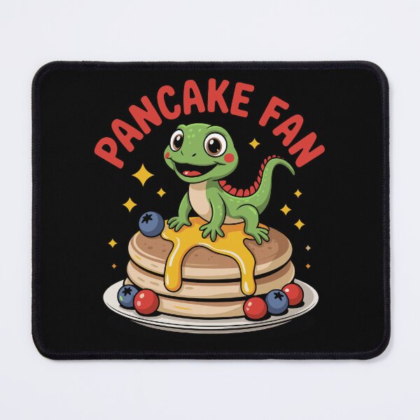 Item preview, Kawaii Lizard with Pancake Fan – Cute Breakfast designed and sold by Danlentys.