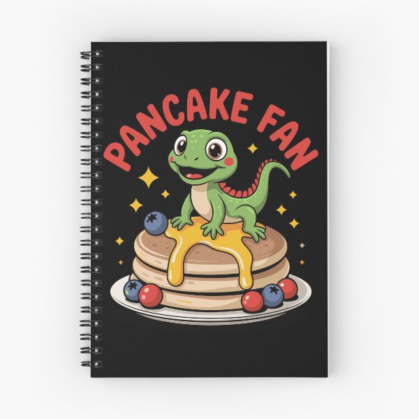 Item preview, Kawaii Lizard with Pancake Fan – Cute Breakfast designed and sold by Danlentys.
