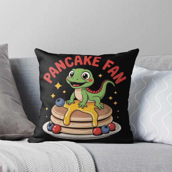 Item preview, Kawaii Lizard with Pancake Fan – Cute Breakfast designed and sold by Danlentys.