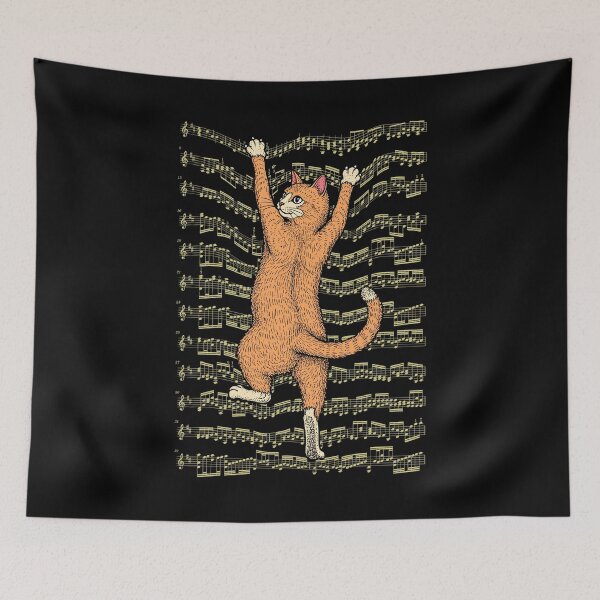 Item preview, Sheet Music Musician Cat Lover Funny Climbing Notes Cats designed and sold by GrandeDuc.