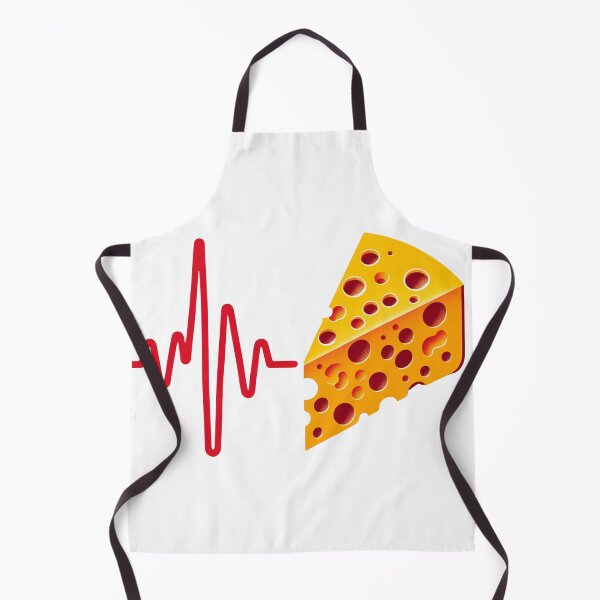 Item preview, Heartbeat Line with Cheese Slice Symbolizing Food and Joy designed and sold by KanDa-Shop.