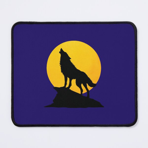 Item preview, Howling wolf in front of a full moon – silhouette design designed and sold by Meiersbeste.