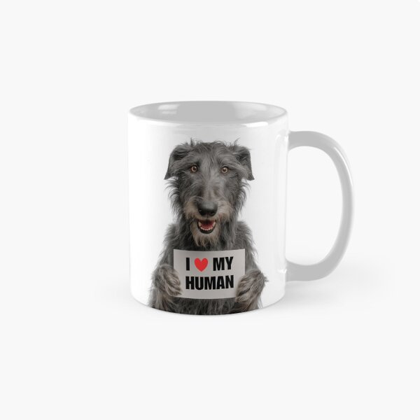 Item preview, Cute Scottish Deerhound dog with Signboard I love my Human  designed and sold by LazyOwlStore.