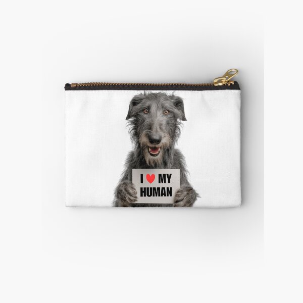 Item preview, Cute Scottish Deerhound dog with Signboard I love my Human  designed and sold by LazyOwlStore.