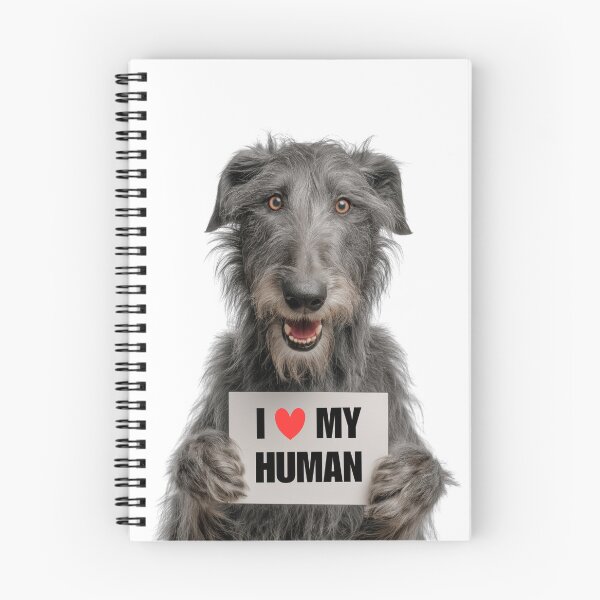Item preview, Cute Scottish Deerhound dog with Signboard I love my Human  designed and sold by LazyOwlStore.