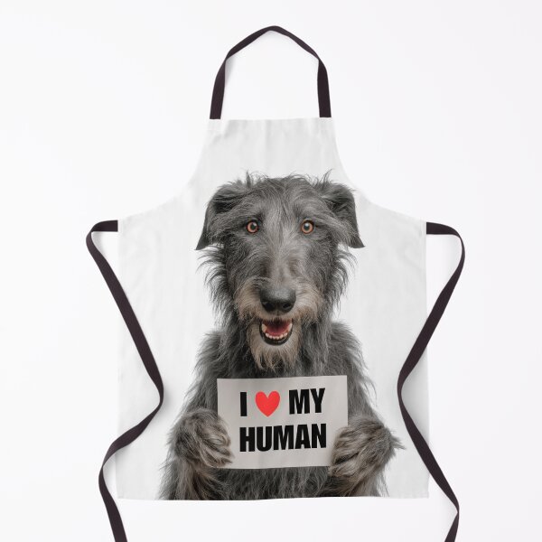 Item preview, Cute Scottish Deerhound dog with Signboard I love my Human designed and sold by LazyOwlStore.