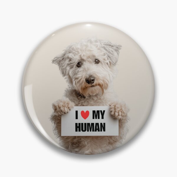 Item preview, Cute Pumi dog with Signboard I love my Human  designed and sold by LazyOwlStore.