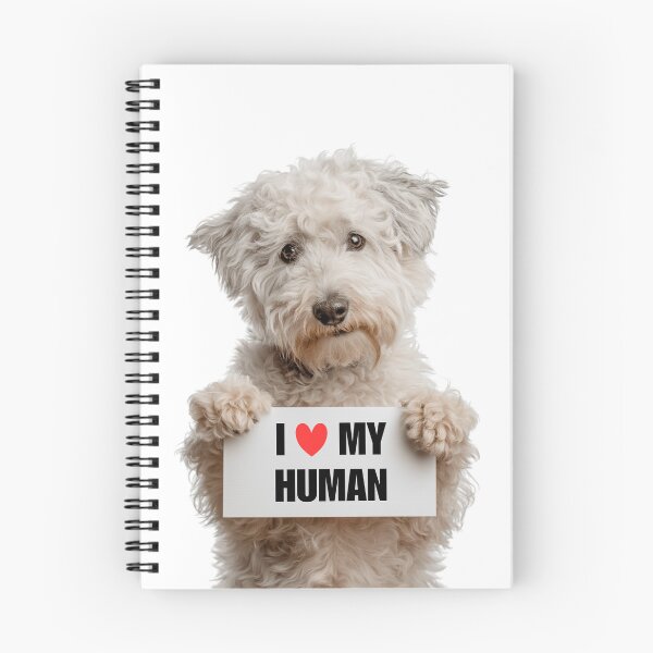 Item preview, Cute Pumi dog with Signboard I love my Human  designed and sold by LazyOwlStore.