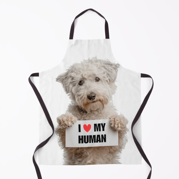 Item preview, Cute Pumi dog with Signboard I love my Human designed and sold by LazyOwlStore.