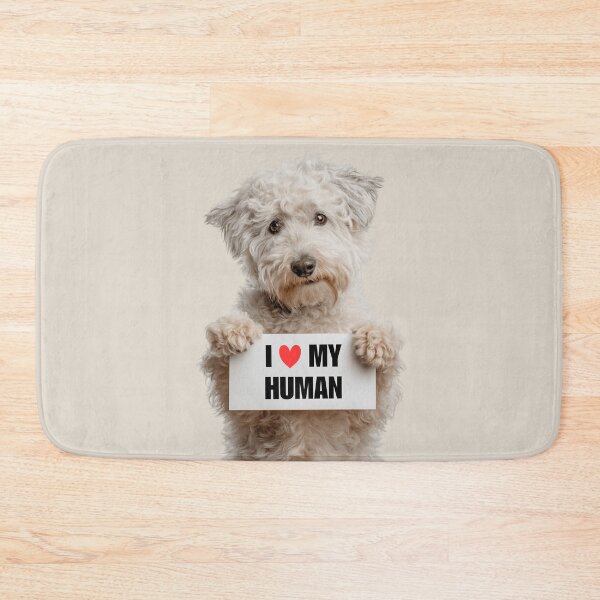 Item preview, Cute Pumi dog with Signboard I love my Human  designed and sold by LazyOwlStore.