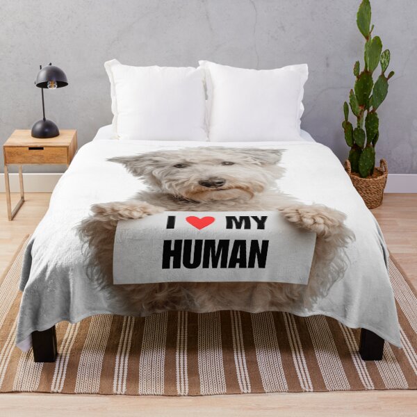 Item preview, Cute Pumi dog with Signboard I love my Human  designed and sold by LazyOwlStore.