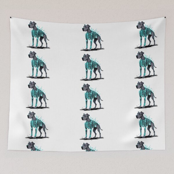 Item preview, Great Dane skeleton with blue fire designed and sold by StormArte.