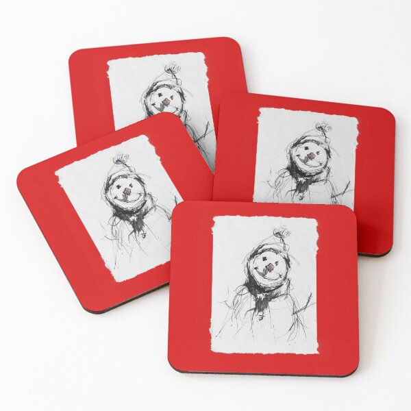Item preview, Happy Smiling Snowman Sketch designed and sold by SleekLineSketches.