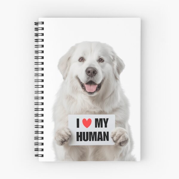 Item preview, Cute Kuvasz dog with Signboard I love my Human  designed and sold by LazyOwlStore.