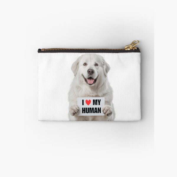 Item preview, Cute Kuvasz dog with Signboard I love my Human  designed and sold by LazyOwlStore.