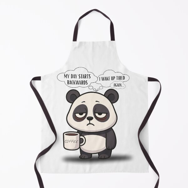 Item preview, My Day Starts Backwards I Wake Up Tired Panda Coffee Design designed and sold by PROPera-design.