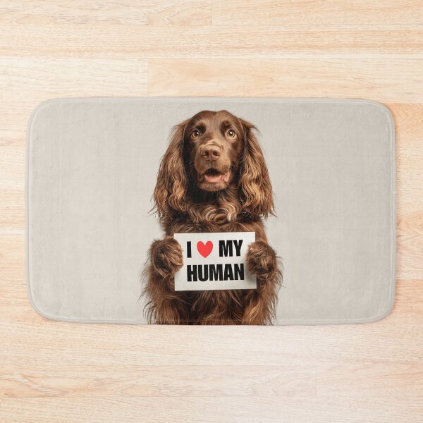 Item preview, Cute Sussex Spaniel dog with Signboard I love my Human  designed and sold by LazyOwlStore.