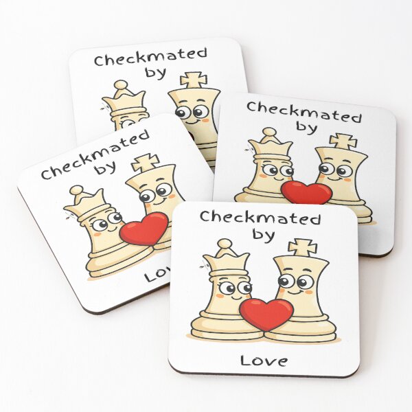 Item preview, Checkmated by Love – Cute King and Queen Chess Design designed and sold by PawnShiftGoods.