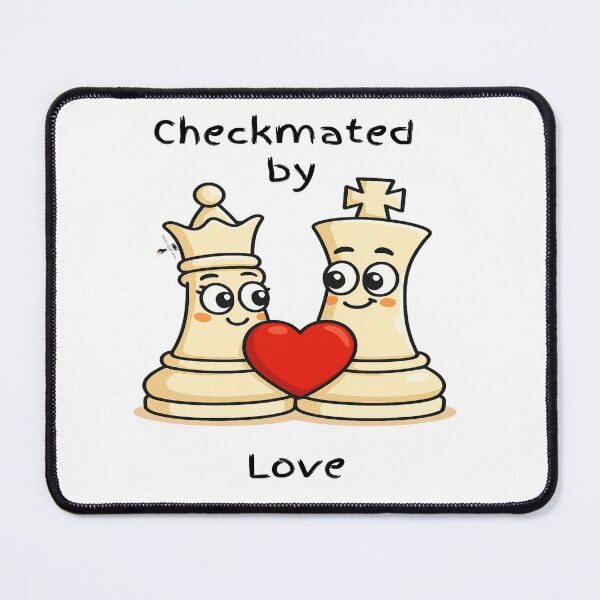Item preview, Checkmated by Love – Cute King and Queen Chess Design designed and sold by PawnShiftGoods.