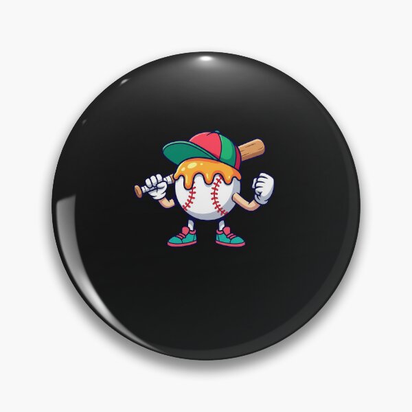 Artikelvorschau, Lustiges Eiscreme-Tropfen-Baseball-Spots-Baseballer-Kunstwerk entworfen und verkauft von diyoor.