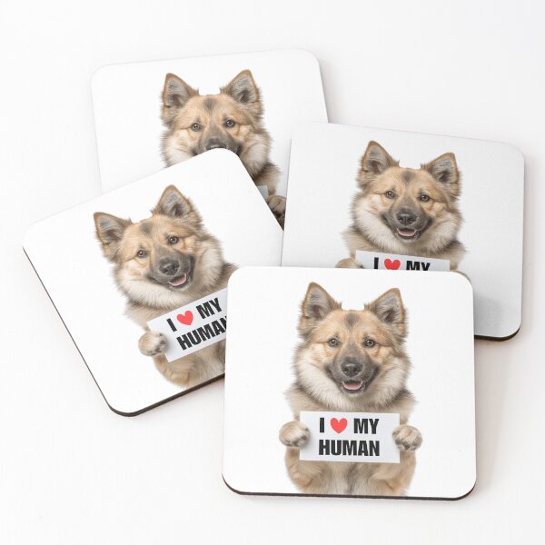 Item preview, Cute Norwegian Buhund dog with Signboard I love my Human  designed and sold by LazyOwlStore.