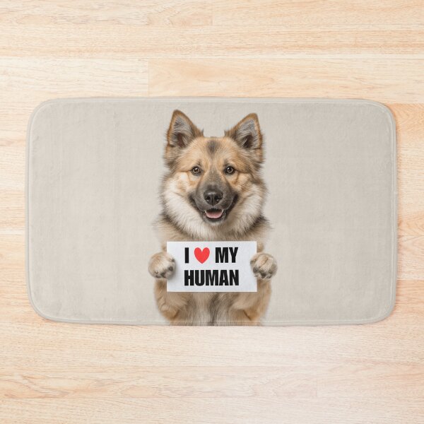 Item preview, Cute Norwegian Buhund dog with Signboard I love my Human  designed and sold by LazyOwlStore.