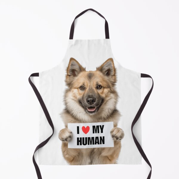 Item preview, Cute Norwegian Buhund dog with Signboard I love my Human designed and sold by LazyOwlStore.