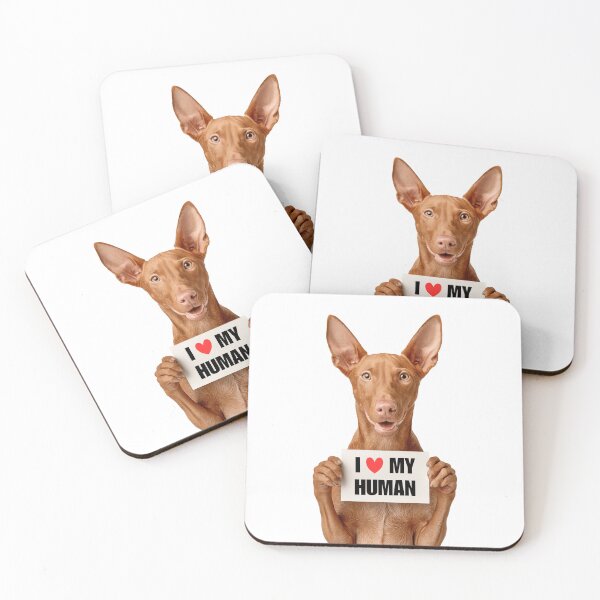 Item preview, Cute Pharaoh Hound dog with Signboard I love my Human  designed and sold by LazyOwlStore.